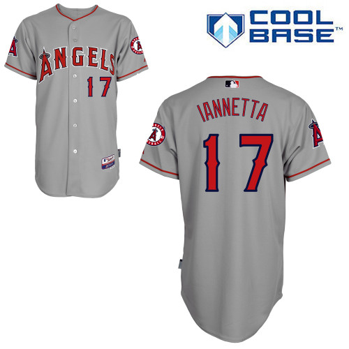 Chris Iannetta #17 MLB Jersey-Los Angeles Angels of Anaheim Men's Authentic Road Gray Cool Base Baseball Jersey